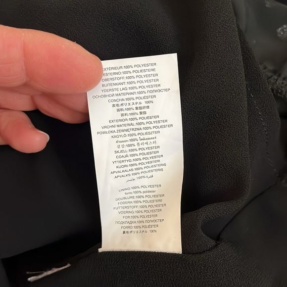 MICHAEL KORS V Neck Frill Long Sleeve Lined Dress, Size M - Picture 14 of 14